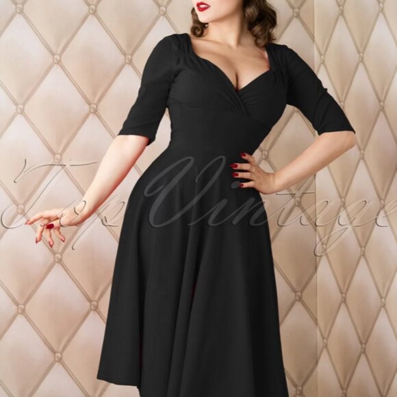 XL Collectif Trixie Doll Classic Hollywood Retro Vintage Swing Dress Modcloth - Picture 2 of 8